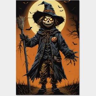 Trick or Treat Scarecrow Kid Posters and Art